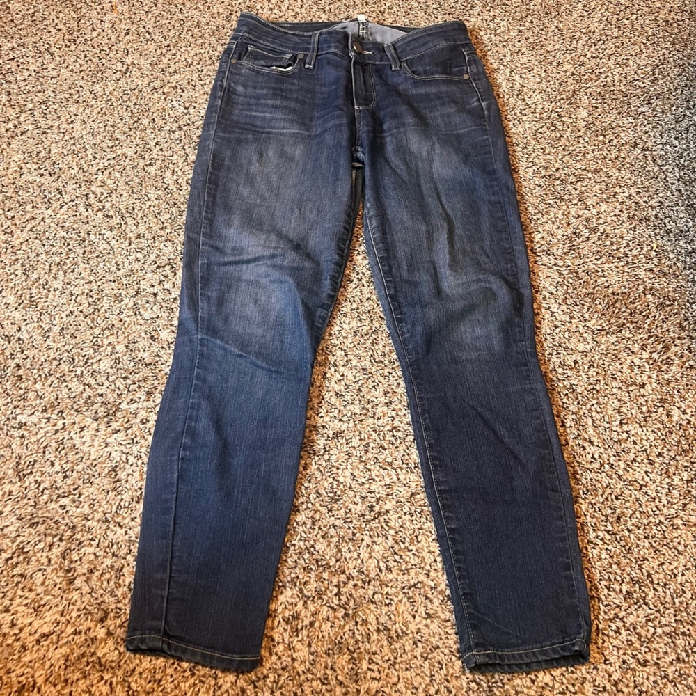 PAIGE Denim Women's Blue Skinny Jeans Size 27 Dark Wash Casual